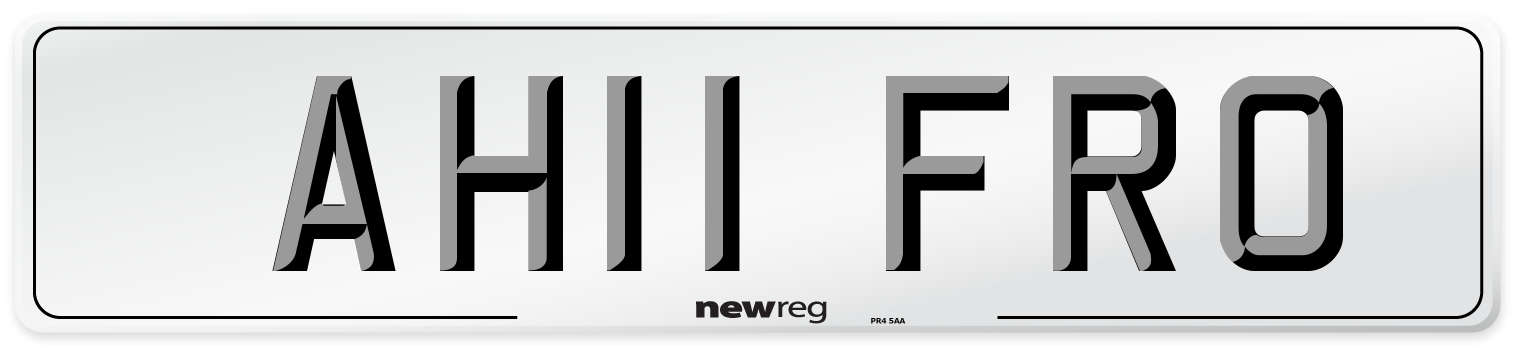 AH11 FRO Number Plate from New Reg